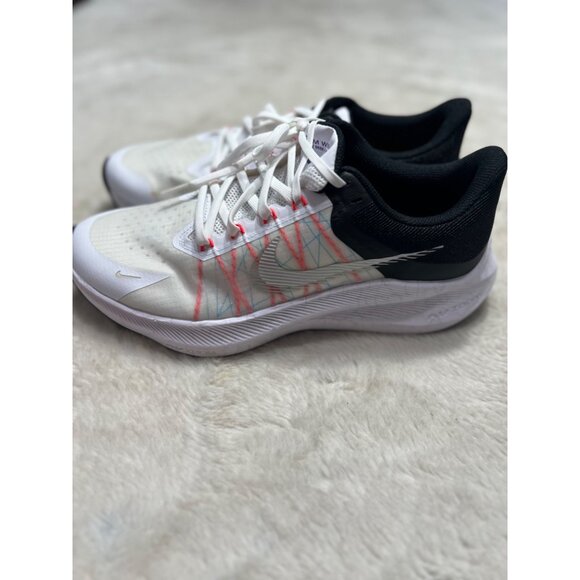 Nike Zoom Winflo 7 Running Shoes White & Black Size 10 - Picture 1 of 13